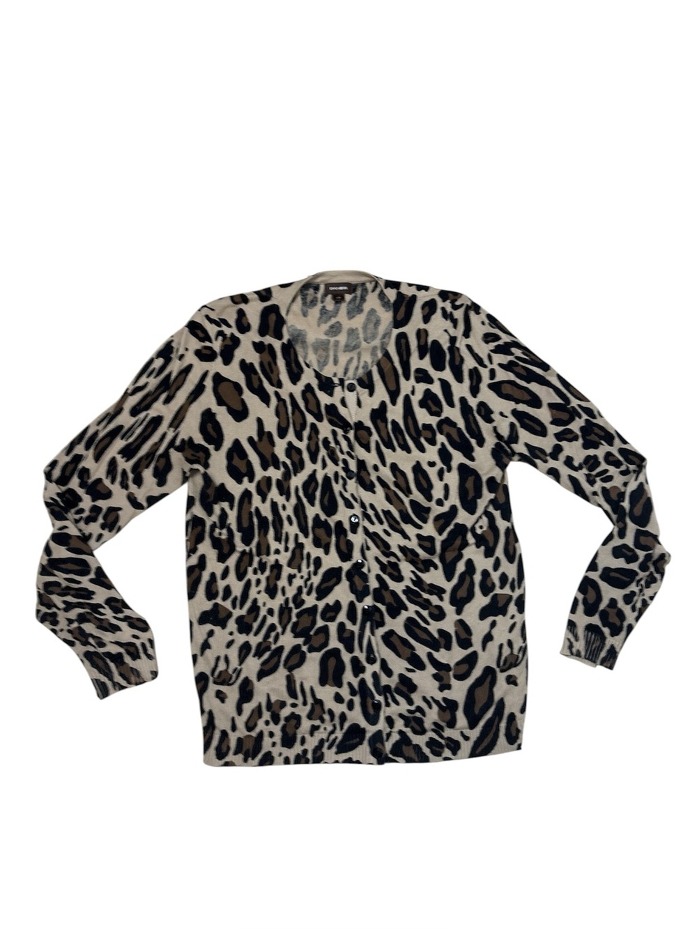 ⭐️ Danier Beige and Black Leopard-Print Cardigan- size Large